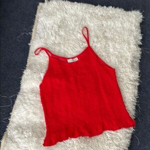 Red Sleeveless Top